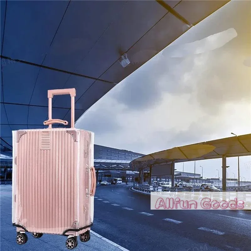 1 housse de protection transparente en pvc pour bagages, protection universelle anti-poussière et anti-rayures pour valises de 20 à 28 pouces