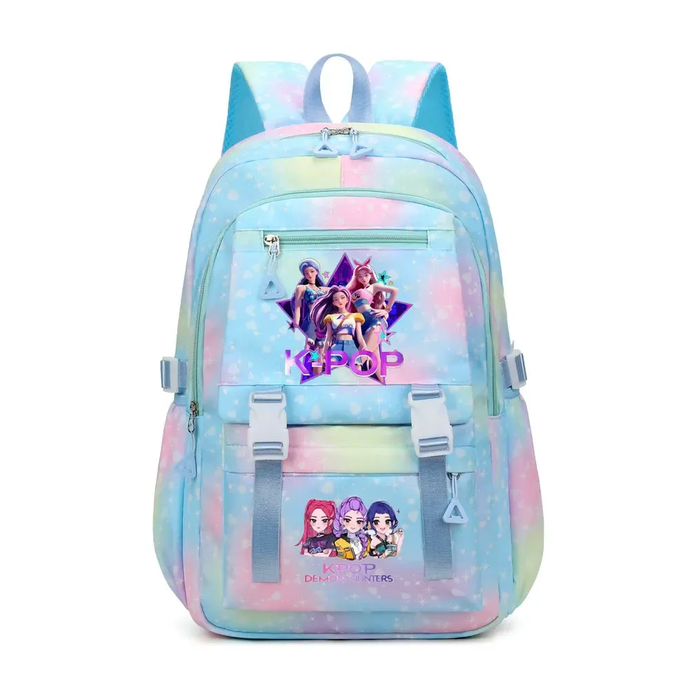 sac à dos kpop demon hunters en toile pikachu pour garçons, filles, adolescents, sac d'école, sac à dos pour hommes et femmes, sacs de voyage mochilas