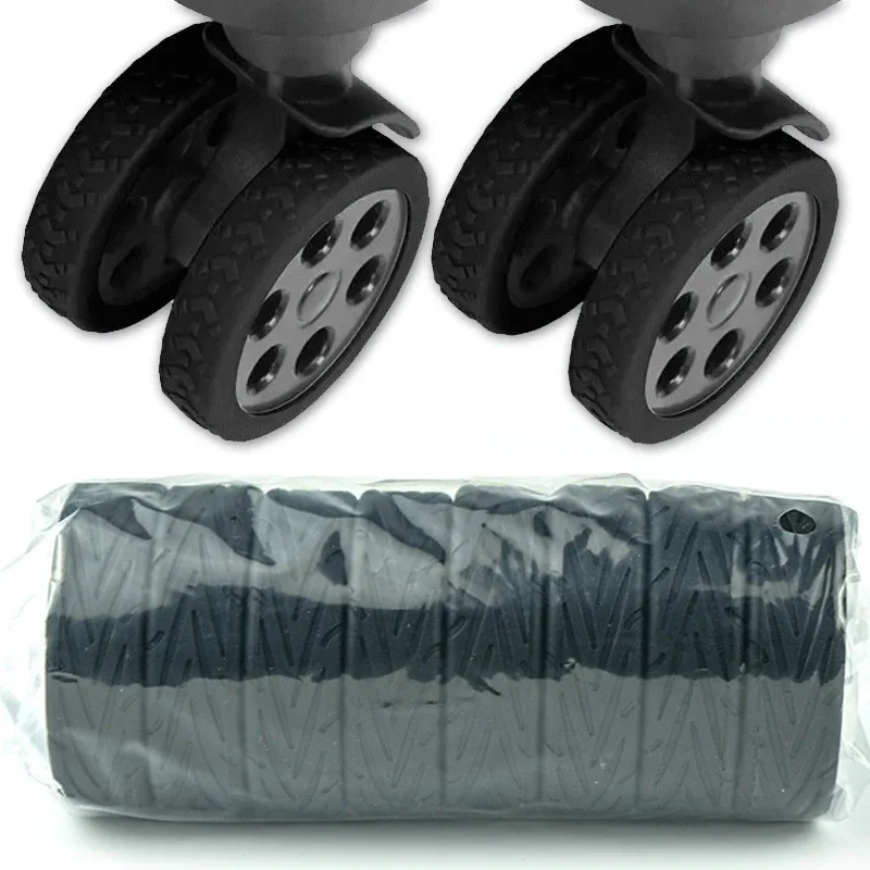 8-48 pièces roulant bagages roue protecteur silicone valise de voyage chariot roulette chaussures réduire le bruit silencieux couverture sac accessoires