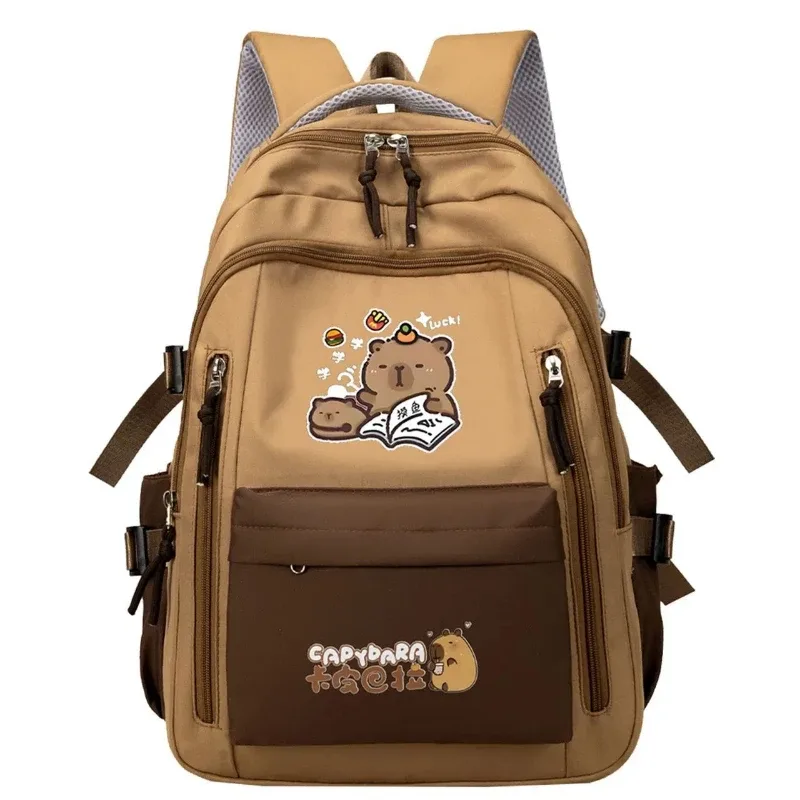 kawaii capybara école sac à dos 3 pièces filles sacs d'école ensemble sacs à dos décontractés enfants livre sac enfants cartable voyage sac à dos