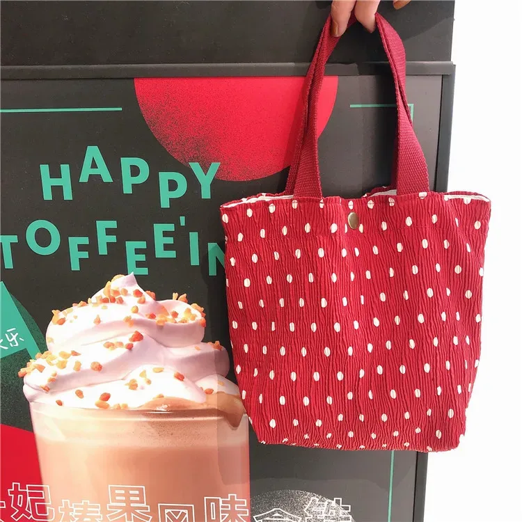 petit sac fourre-tout en velours côtelé de style coréen pour femmes et filles, mini sacs à main, sacs à lunch, shopping, grill, poudres à main, mignon