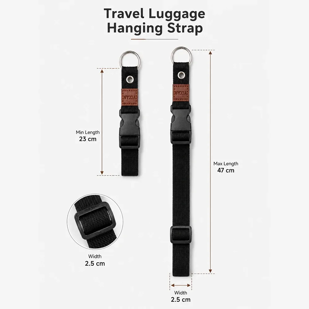 sangle fixe pour bagages de voyage, sangle externe pour sac à dos, sangle portable pour étiquette de bagage, ceinture, porte-veste, accessoires de voyage
