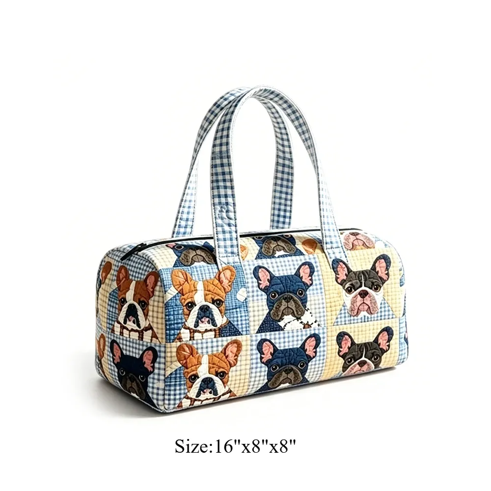 sac matelassé floral vintage style bohème pour femme, sac de voyage artistique pour halloween, sac de week-end pour amoureuses des animaux, sac de nuit