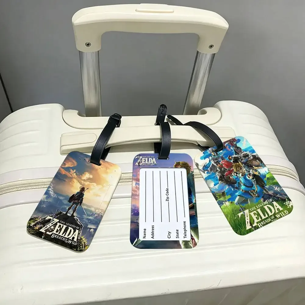 étiquette de bagage imperméable en pvc, porte-carte d'informations anti-perte, jeu the legend of zelda