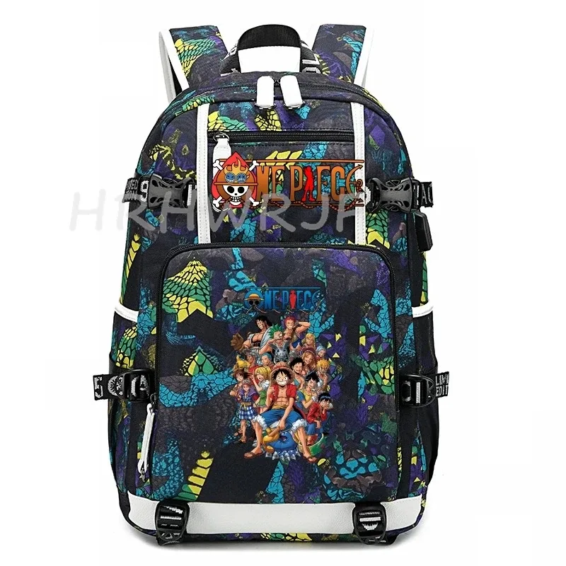 sac à dos one piece monkey d luffy, simple, grande capacité, pour le sport, les voyages, les loisirs, l'école, pour ordinateur portable, unisexe, mochila de voyage
