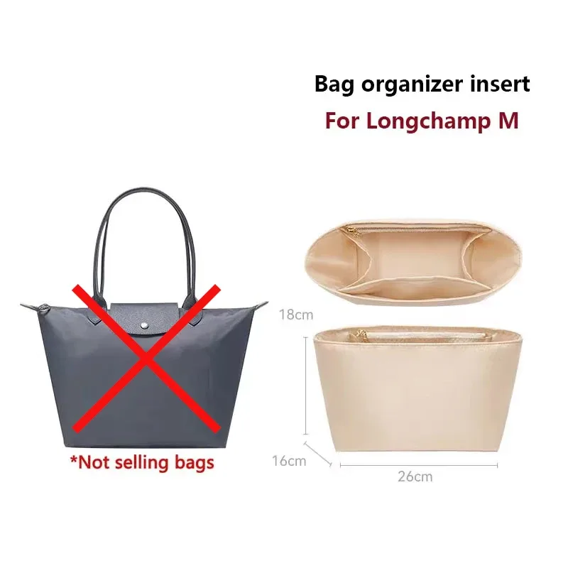 organisateur de sac pour longchamp en nylon, super résistant, support de sac, doublure de sac à main, accessoires pour sacs