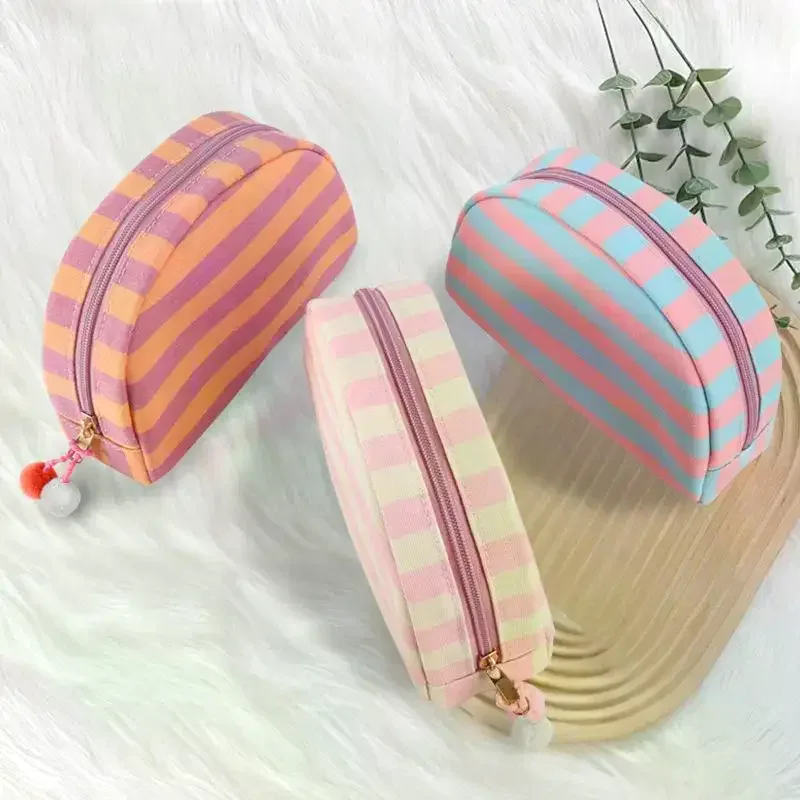 sac de rangement à rayures, trousse de toilette dopamine, sac de voyage portable pour l'extérieur