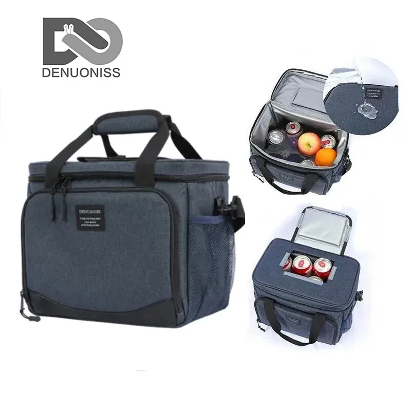DENUONISS 13L sac thermique boîte à déjeuner pour le travail sac de pique-nique voiture Bolsa réfrigérateur Portable sac isotherme sac à dos alimentaire