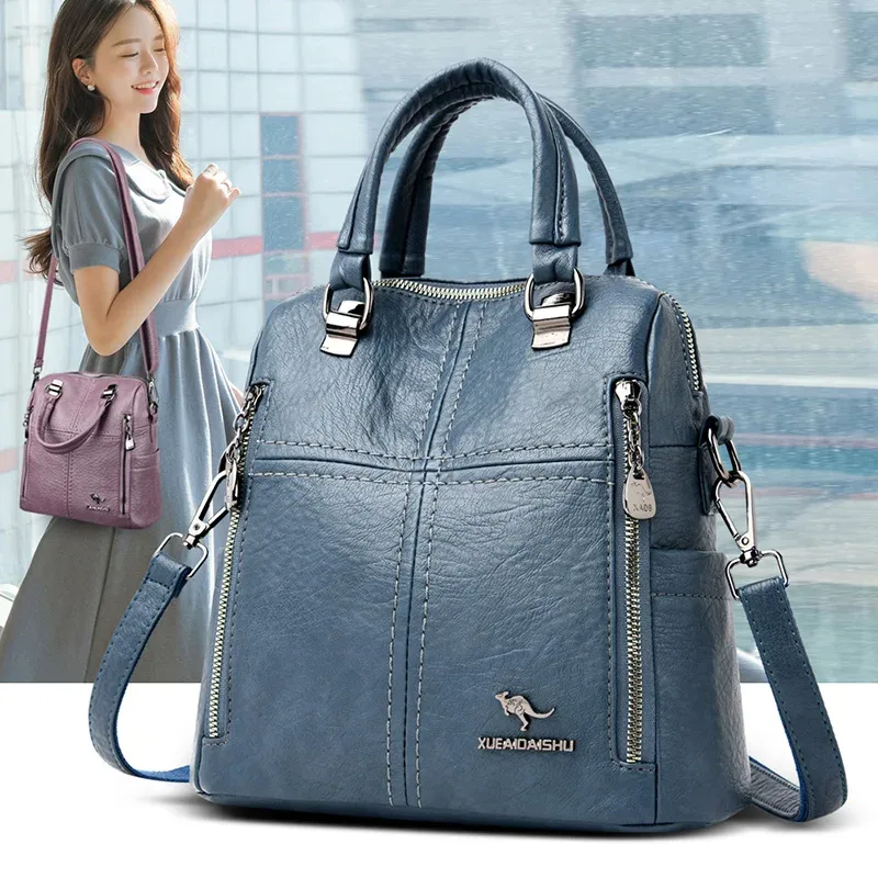sac à dos en cuir vintage pour femmes, sac à bandoulière pour femme, sac de voyage pour femmes, sac d'école po