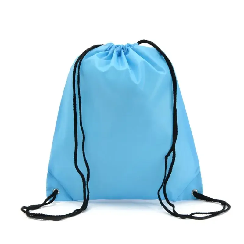 sac de sport oxford portable 210d, sacs à cordon en nylon, sac à dos d'équitation avec ceinture, sac à chaussures à cordon de serrage pour vêtements, vente en gros