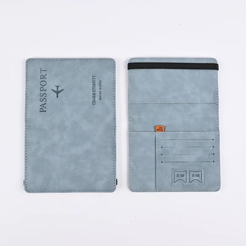 portefeuille en cuir pu pour homme, porte-cartes de visite, porte-passeport de voyage, sac à main pour homme, accessoires de voyage