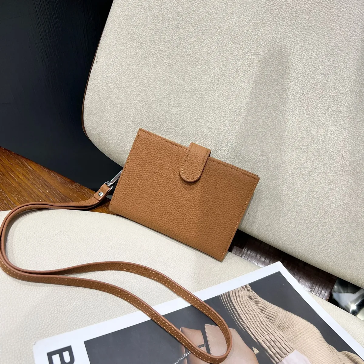 porte-passeport en cuir véritable ultra-fin avec nom personnalisé, porte-cartes multifonctionnel, porte-billets, sac de rangement