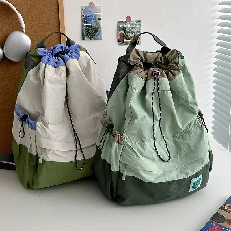printemps été nouveau voyage léger op street sle double sac à bandoulière fourre-tout ket couleur blo fre petit bapa avec cordon