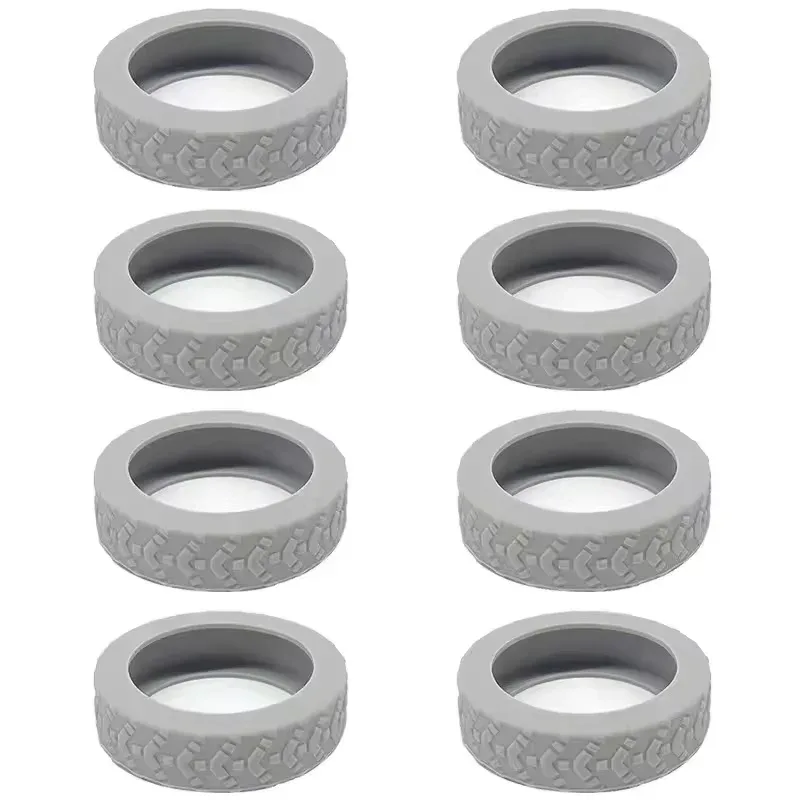 ensemble de protection universel pour roulettes de valise, 8 pièces, en silicone, anti-bruit, pour un roulement silencieux et une absorption des chocs