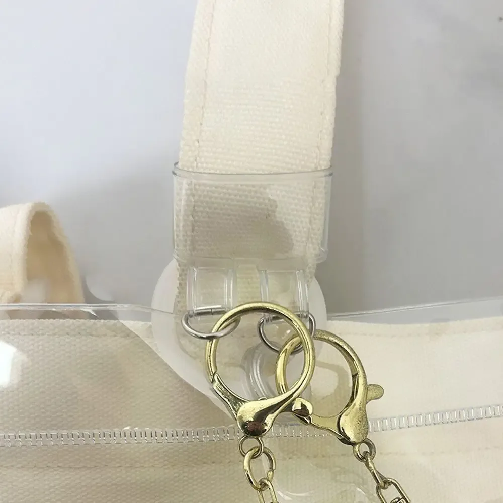 2 pièces de boucle d'extension de sangle de sac en pvc de haute qualité, clip de sangle de sac transparent, boucle de sac à dos.