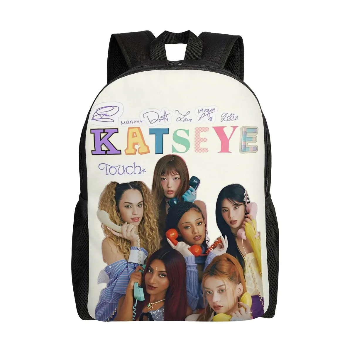 sac à dos katseye kpop pour hommes, femmes, adolescents, lycéens, sac à dos d'affaires, sacs en toile pour l'université, durables