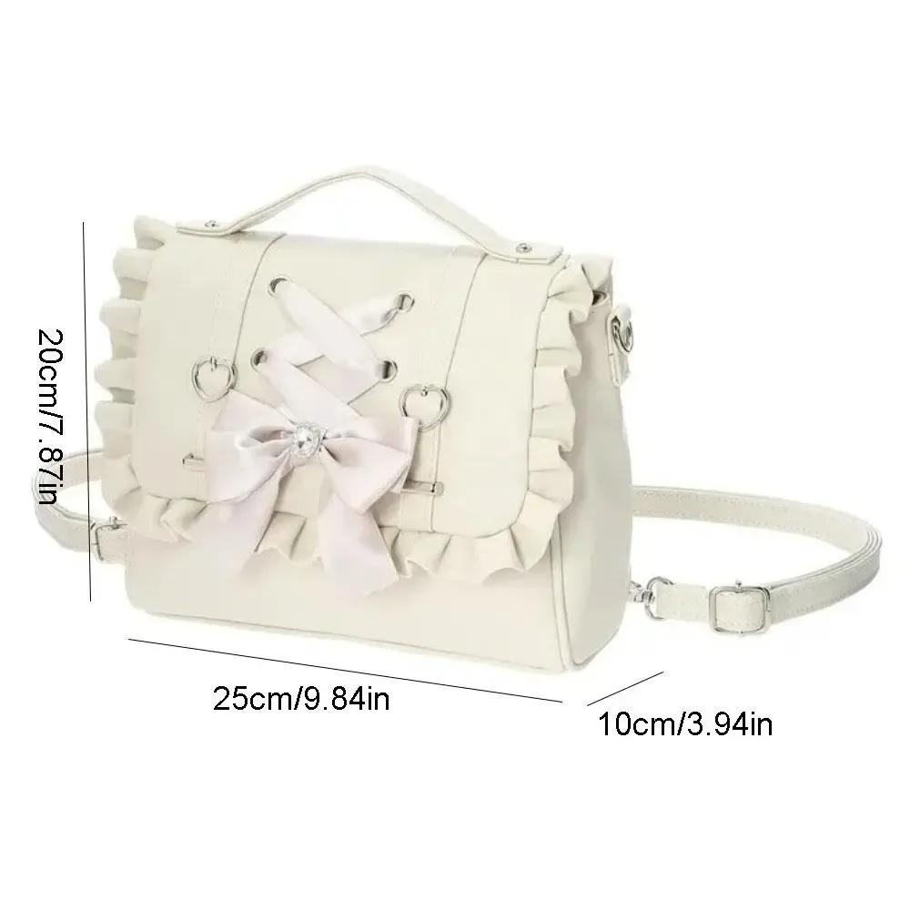 sac à dos simple avec nœud, grande capacité, style y2k, sac à bandoulière, sac à main, sac d'école, sac de voyage