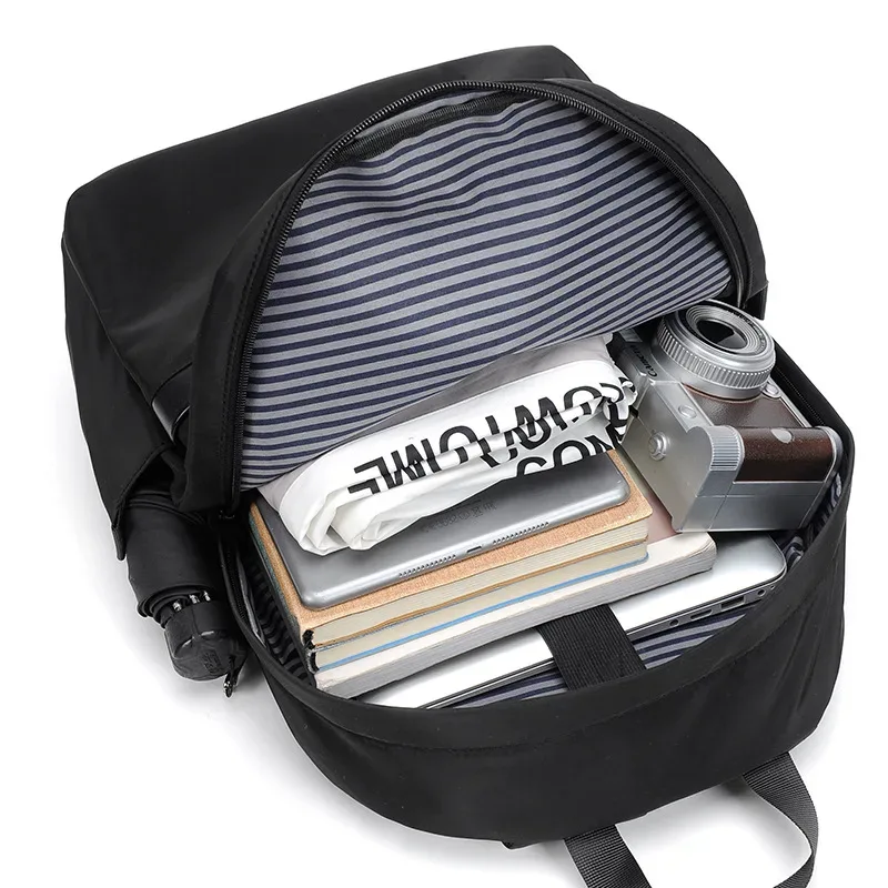 Sac à dos tendance grande capacité en tissu Oxford, sacoche pour ordinateur portable, sac à dos de voyage et d'affaires, style universel, sac à livres pour étudiant 2026