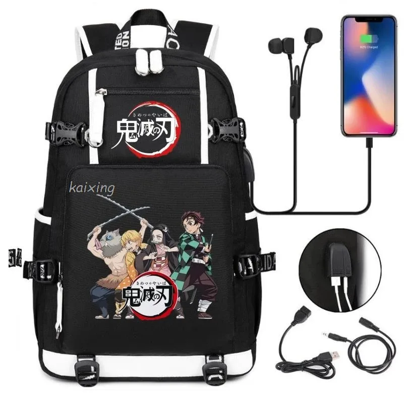 sac à dos hot kamado nezuko demon slayer camouflage, grande capacité, pour adolescents, sacs d'école pour ordinateur portable, léger, pour voyage en plein air, randonnée