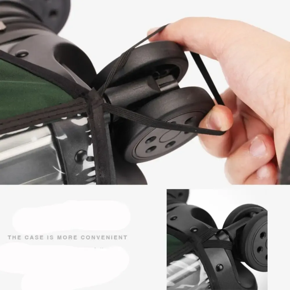 juste de valise transparente en pvc, protection anti-poussière pour bagages ronds de voyage, aucun démontage requis, étanche