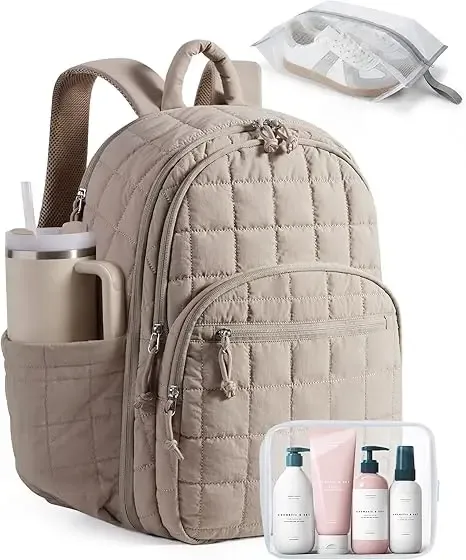 bagsmart sac à dos femme grande capacité sac à dos de voyage simple femme sacs école collège sac à dos pour ordinateur portable pour les filles