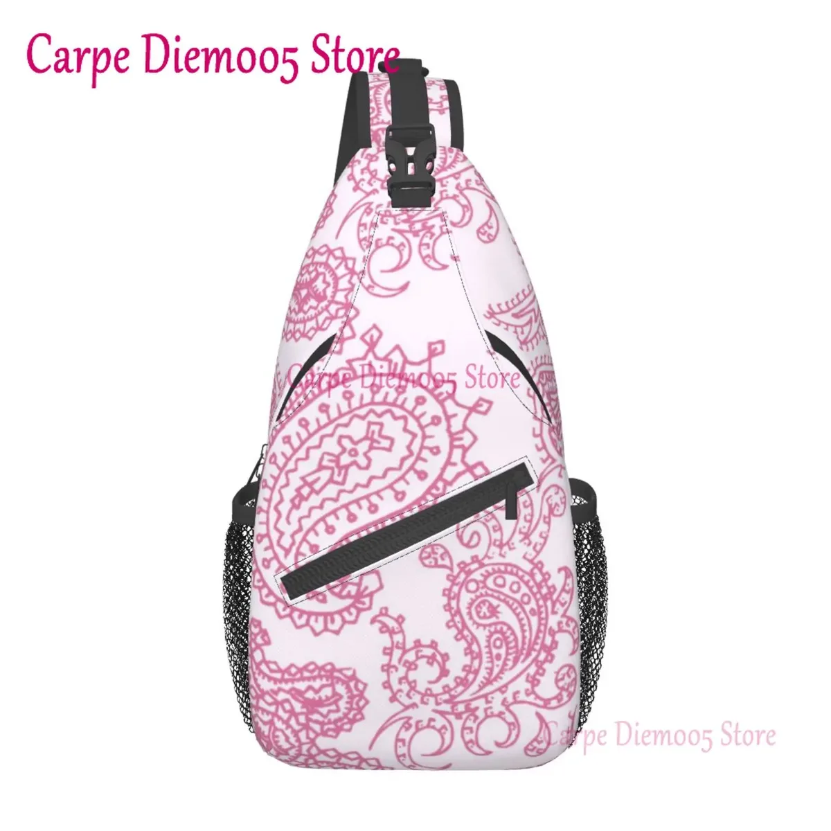 sac à dos bandana paisley chicano noir et blanc pour hommes, sac à bandoulière pour la randonnée