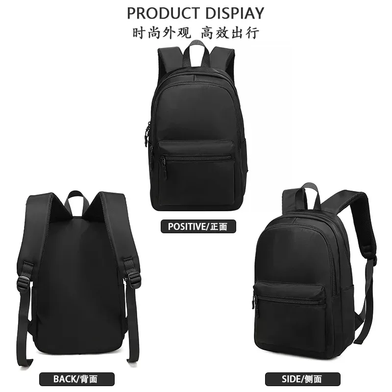 mini sac à dos pour hommes, petit sac d'école noir à bandoulière, léger, de créateur, imperméable, pour voyage