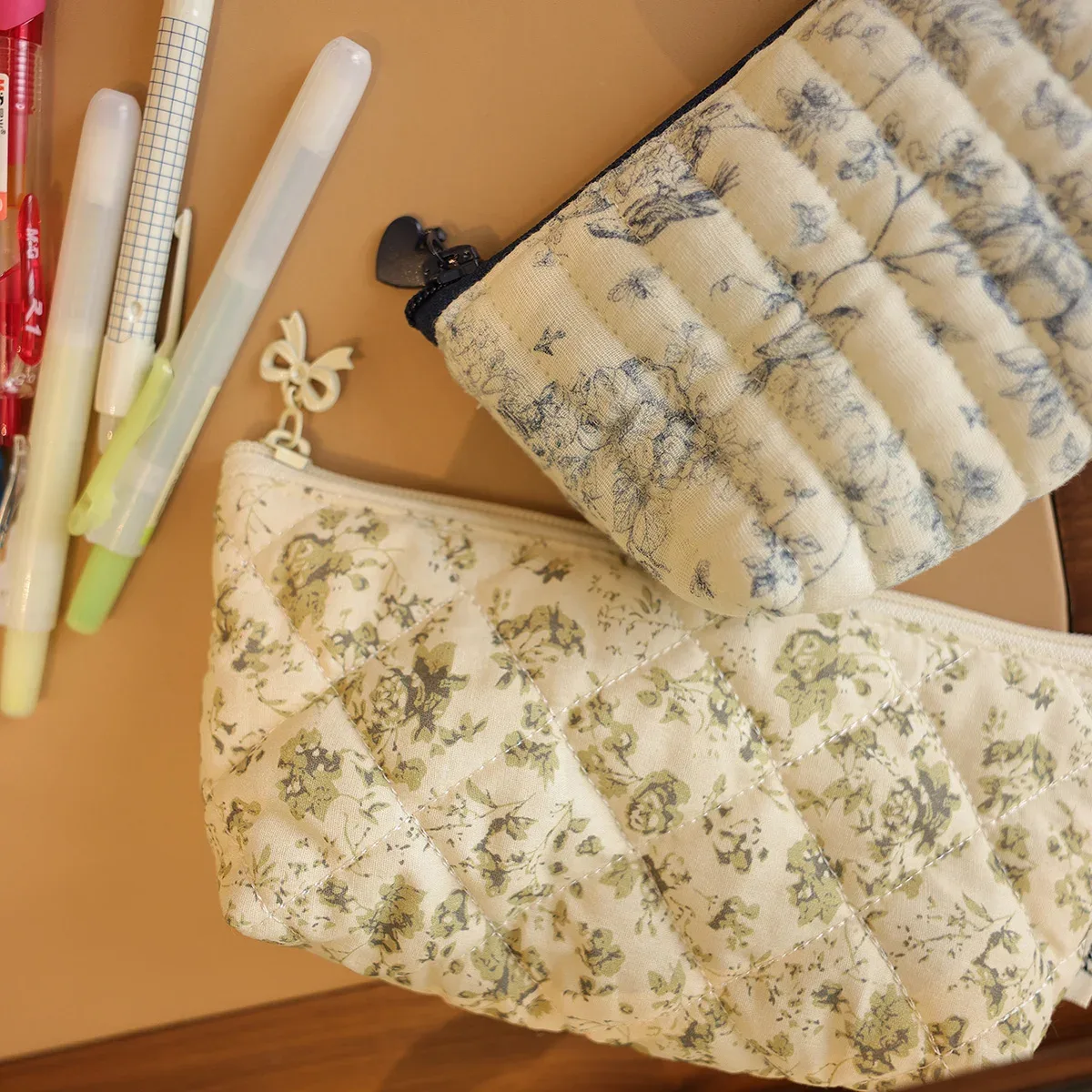 sac de rangement multifonctionnel en tissu pour trompettes, trousse à stylos, sac wenqian, trousse portable multifonction pour crayons à sourcils et pinceaux de maquillage