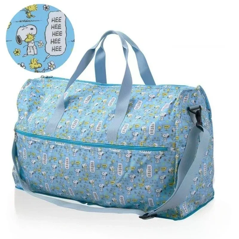 nouveau sac de voyage pliable léger et imperméable de grande capacité 38l, sac de voyage décontracté à motif snoopy, sac à main d'extérieur
