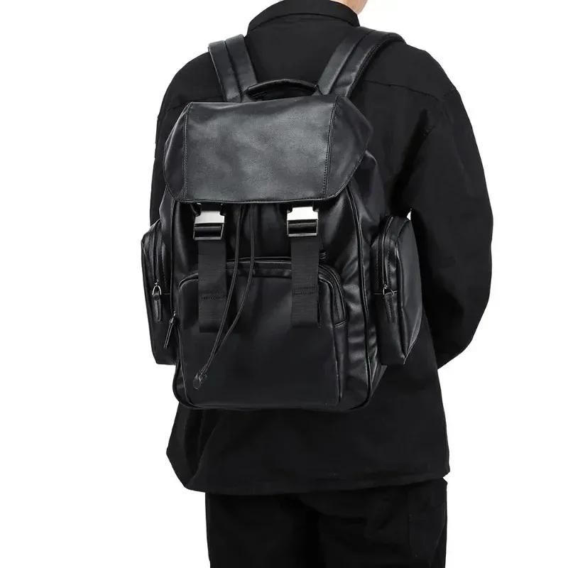 sac à dos rétro de luxe pour hommes, sac à dos à rabat à fermoir, grande capacité, sacs pour ordinateur portable, plusieurs poches, sacs à dos de voyage