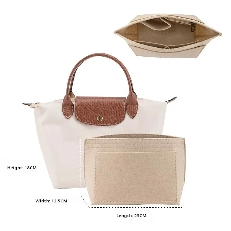 insert organisateur de sac à main pour sacs à main, organisateur de sac en feutre pour fourre-tout et sac à main, compatible avec longchamp