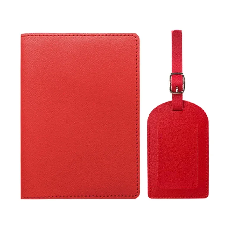 couverture de passeport personnalisée gratuite, ensemble d'étiquette de bagage, porte-billet en cuir pu soomth, ensemble d'accessoires de voyage personnalisés, mode