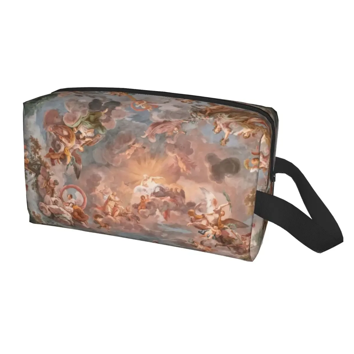 sac à cosmétiques de voyage personnalisé pour femmes, rose vintage, ange victorien, trousse de toilette de maquillage, trousse de rangement de beauté
