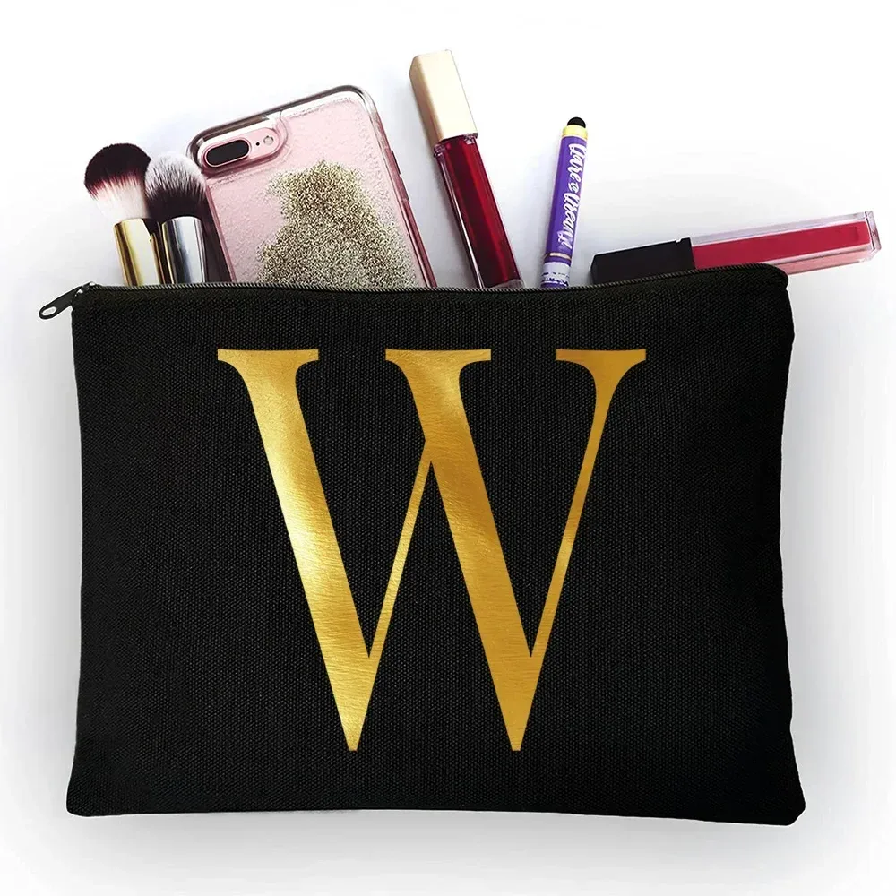 sacs à cosmétiques pour femmes, 26 lettres imprimées, jolis sacs à main de rangement portables de voyage décontractés, trousse de maquillage, trousse de toilette, offre spéciale