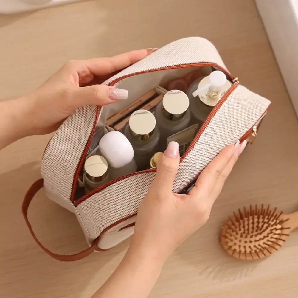 trousse de toilette grande capacité durable, sac organisateur cosmétique portable multifonctionnel, sac à main maquillage, extérieur