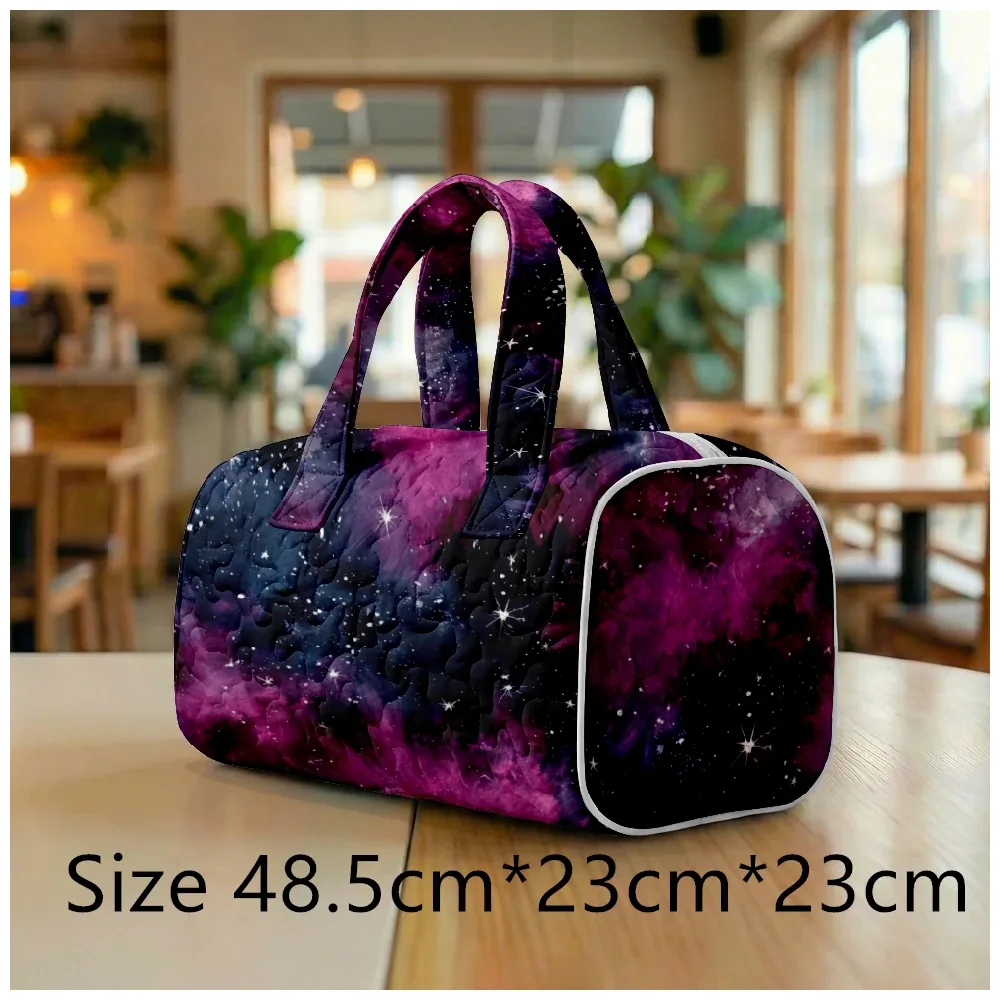 sac fourre-tout matelassé tendance pour femmes, motif tie-dye et marbré, sac à bandoulière grande capacité, sac à main pour les voyages, le shopping, la plage, la salle de sport