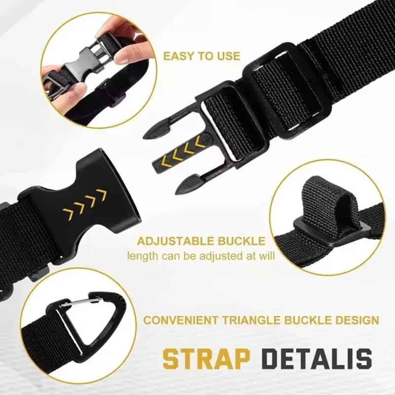 lot de 5 organiseurs de câbles extensibles robustes et réglables avec verrouillage à boucle tri-axe, support de câble en pp noir durable pour garage