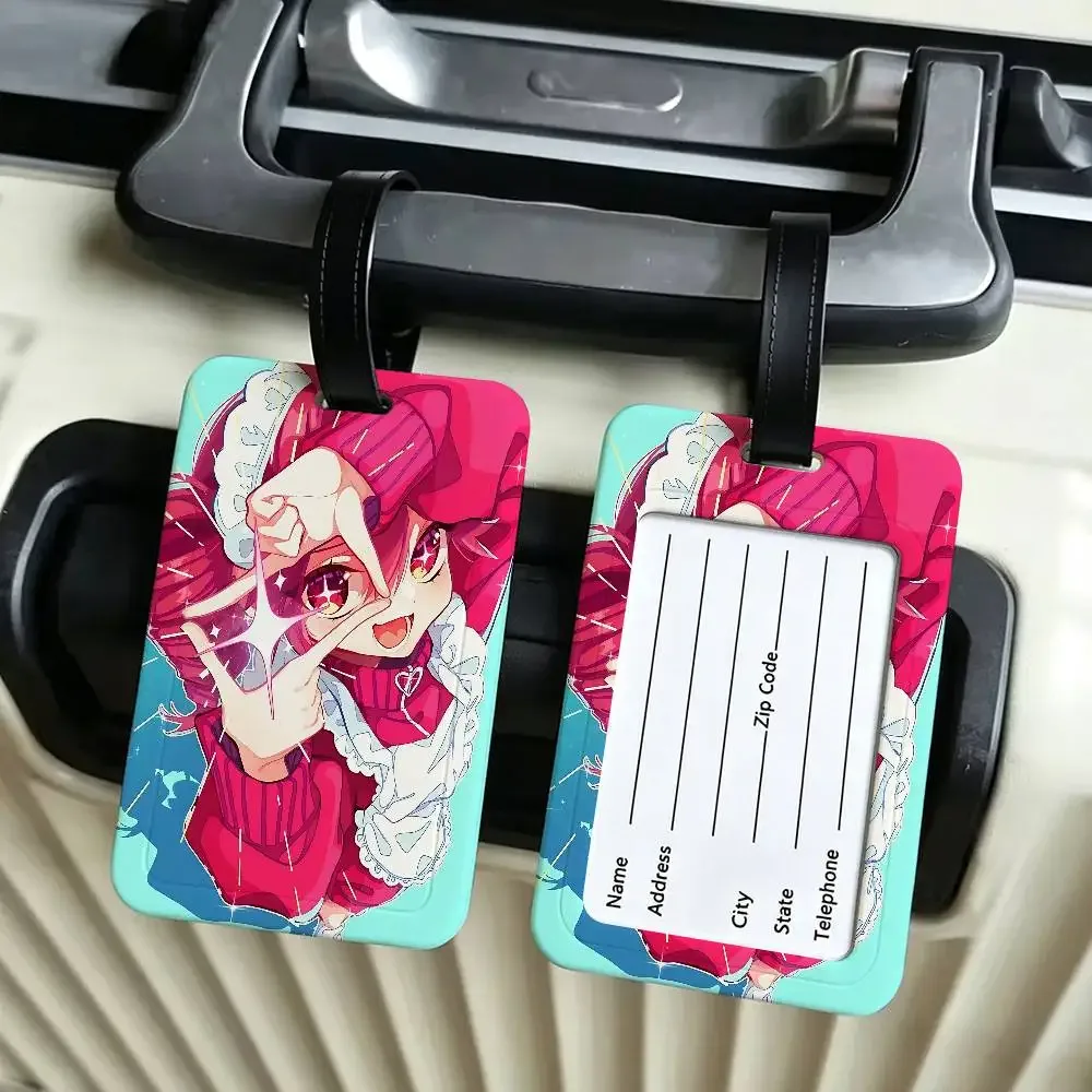 étiquette d'identification de bagage en pvc de la chanteuse virtuelle populaire kasane teto, porte-carte d'informations anti-perte, étiquette de nom pour valise de voyage