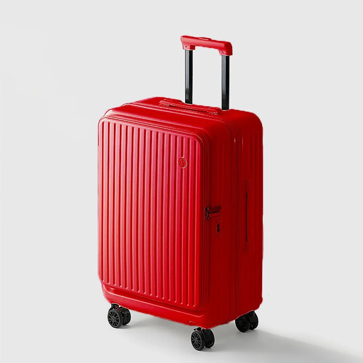 valise multifonctionnelle extensible à ouverture frontale avec porte-gobelet, crochet, frein, roues silencieuses et serrure à combinaison
