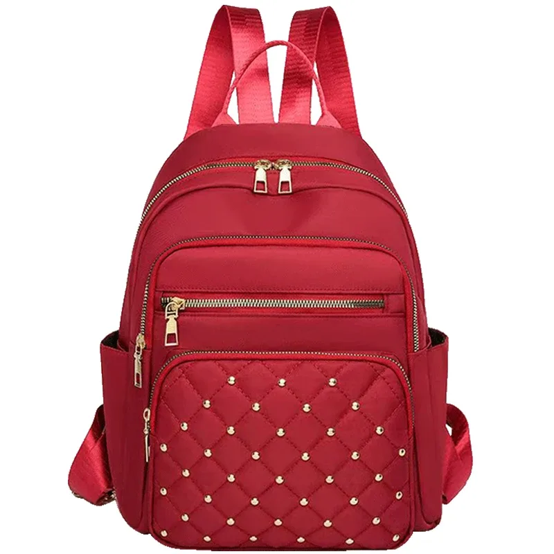 sac à dos matelassé léger et respirant, sac à dos multi-poches en similicuir pour femmes, pour le transport quotidien et les trajets domicile-travail