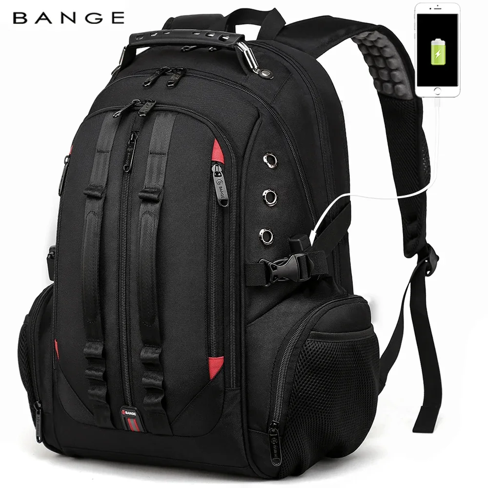 bange grand sac à dos multifonction pour ordinateur portable 40l 17 pouces sac à dos de voyage durable sac d'école pour adolescents avec port de recharge usb
