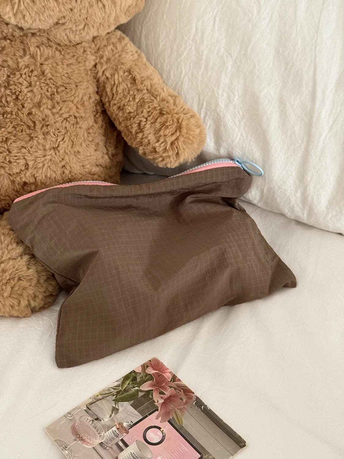 pochette de maquillage airfriend simple pour femme, grande capacité, organiseur de voyage, mini sac de rangement pour rouges à lèvres et maquillage