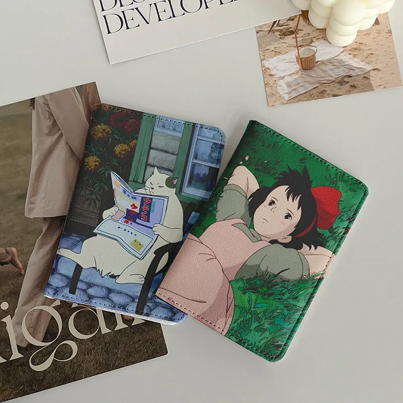 porte-passeport animé japonais, portefeuille de voyage, essentiels de voyage, porte-cartes de crédit pour billets d'avion pour femmes, étui de protection pour passeport