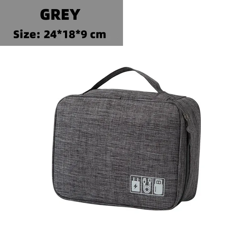 sac de rangement numérique électronique de voyage, écouteurs multifonctionnels de grande capacité, étui de protection pour câble de données, sac anti-poussière de voyage elec