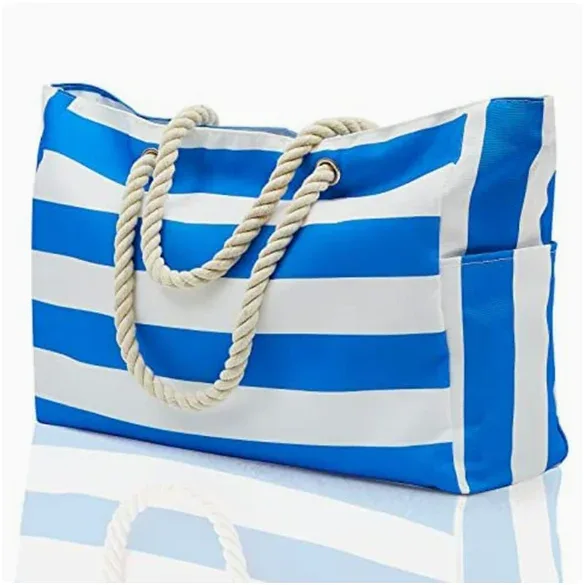 cadeau personnalisé pour la fête des mères, sac de plage rayé avec fermeture éclair, sac fourre-tout avec nom personnalisé, sacs fourre-tout pour les demoiselles d'honneur, sac de piscine imperméable