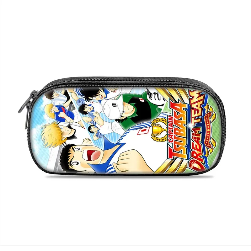 trousse à crayons captain tsubasa, polyvalente, motif dessin animé, grande capacité, article populaire, meilleur cadeau pour garçon ou fille pour les anniversaires à l'école