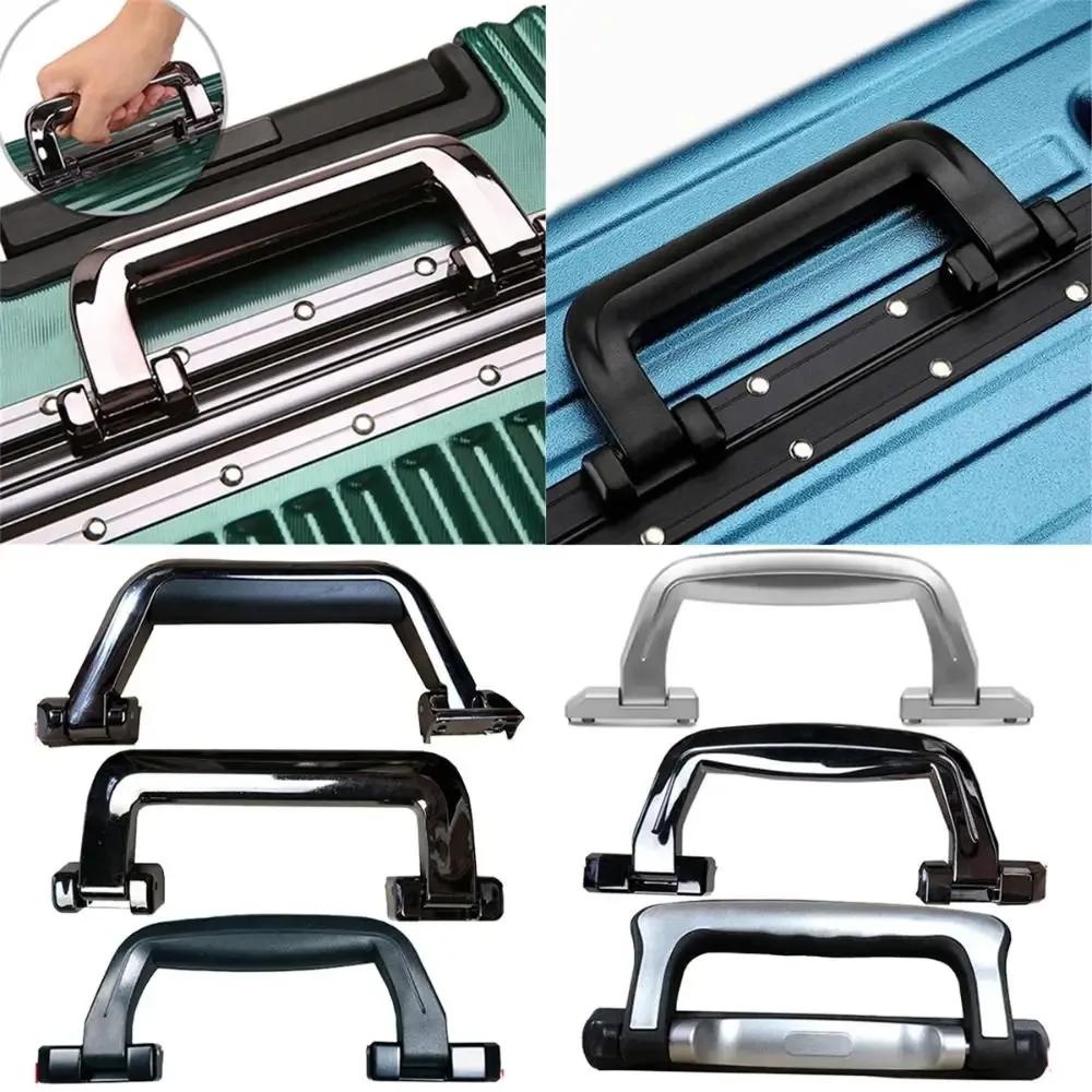 poignée de boîte à bagages en plastique noir et argent, durable, remplacement de valise, poignée de réparation, fournitures de voyage, poignée de transport de bagages