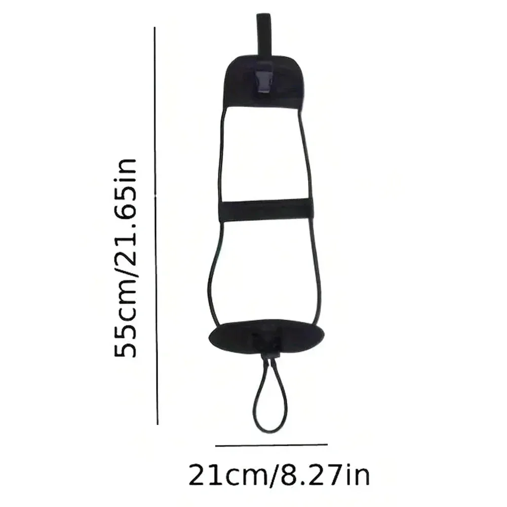 sangle de fixation multifonctionnelle en nylon noir pour bagages et sacs à dos, cordon extensible pour une fixation sécurisée des sacs