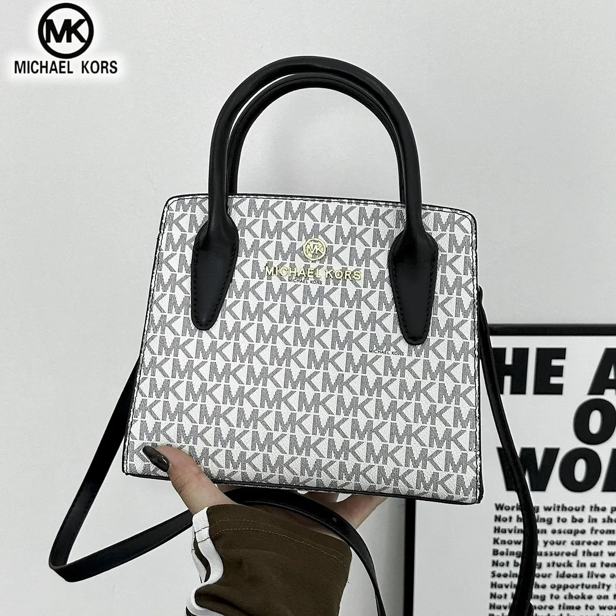 nouveau sac à bandoulière décontracté pour femme michael kors, sac à main mk, sac de voyage d'affaires, sac multifonctionnel à motifs.