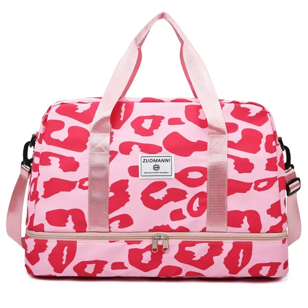sac de voyage de grande capacité à la mode avec imprimé animal, sac de week-end en nylon, sac de voyage imperméable, sac à main, sac de sport, sac de gym
